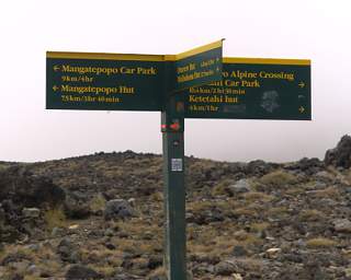 Tongariro Oturere Hut Sign